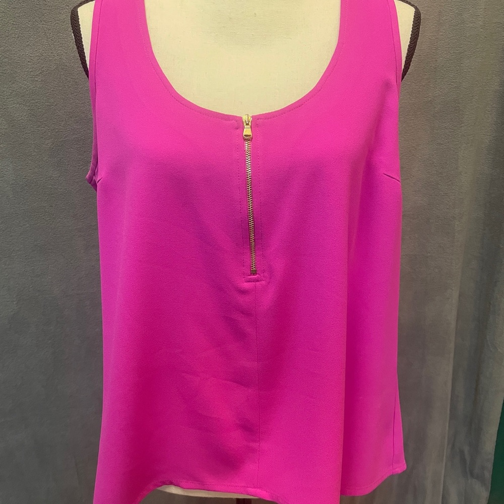 Trina Turk Pink Boxy Sleeveless Tank Top